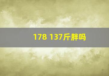 178 137斤胖吗